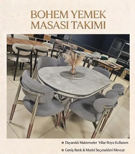 Polo Krom  Masa Sandalye Takımı 