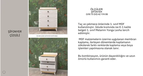 Çizgili Şifonyer